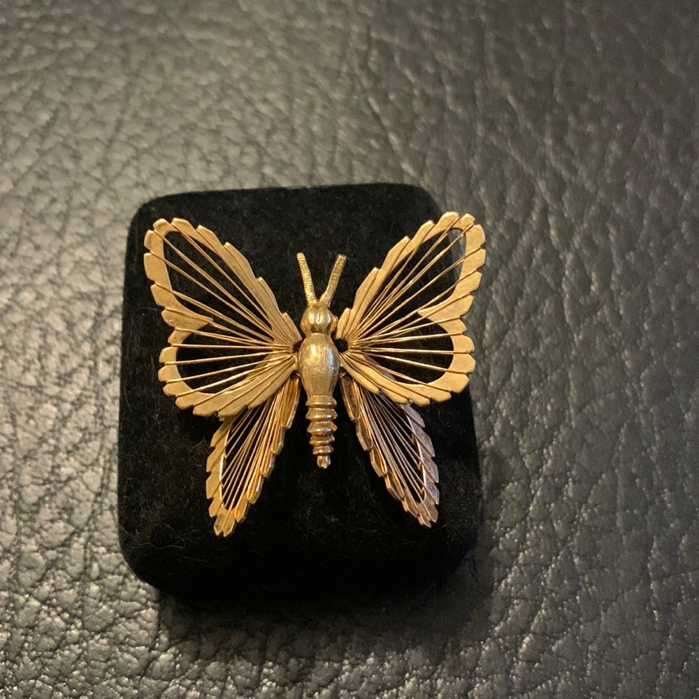 Monet butterfly brooch